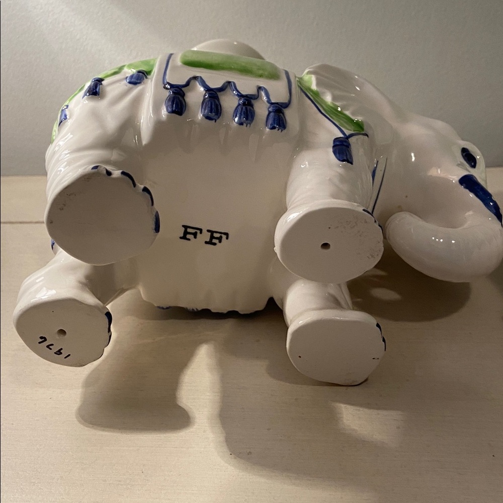 Vintage Fitz And Floyd Ceramic Elephant Candle Holders Set of 2 Rare - Picture 5 of 12